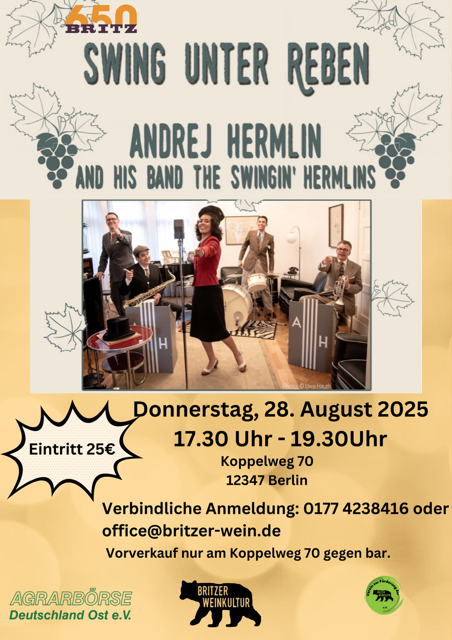 Konzert unter Reben: The Swingin' Hermlins