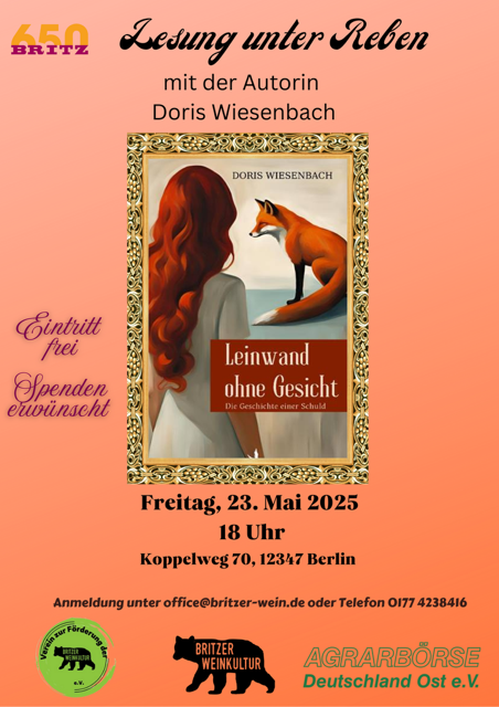 Lesung unter Reben: Doris Wiesenbach