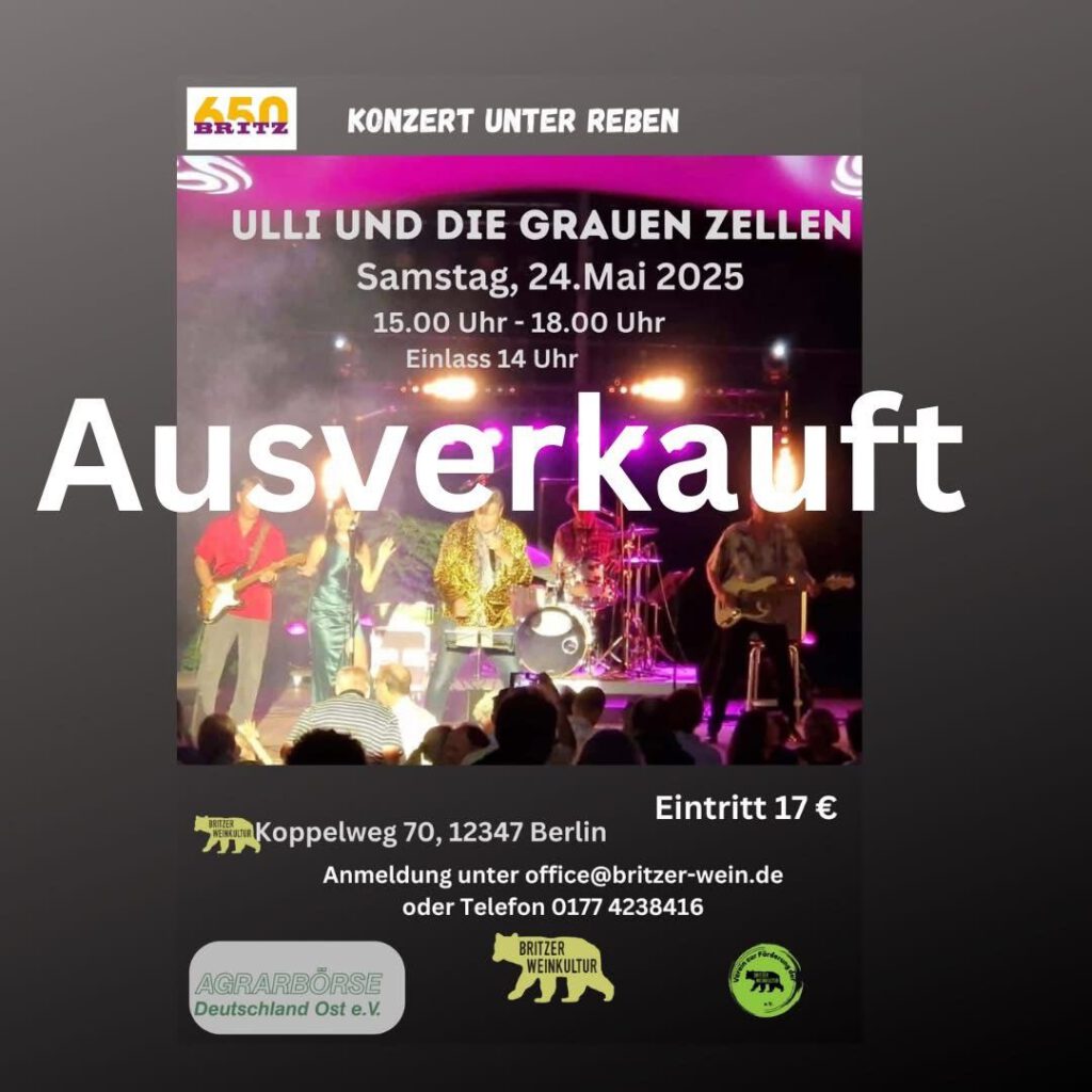 Ausverkauft - Konzert unter Reben: Ulli und die grauen Zellen