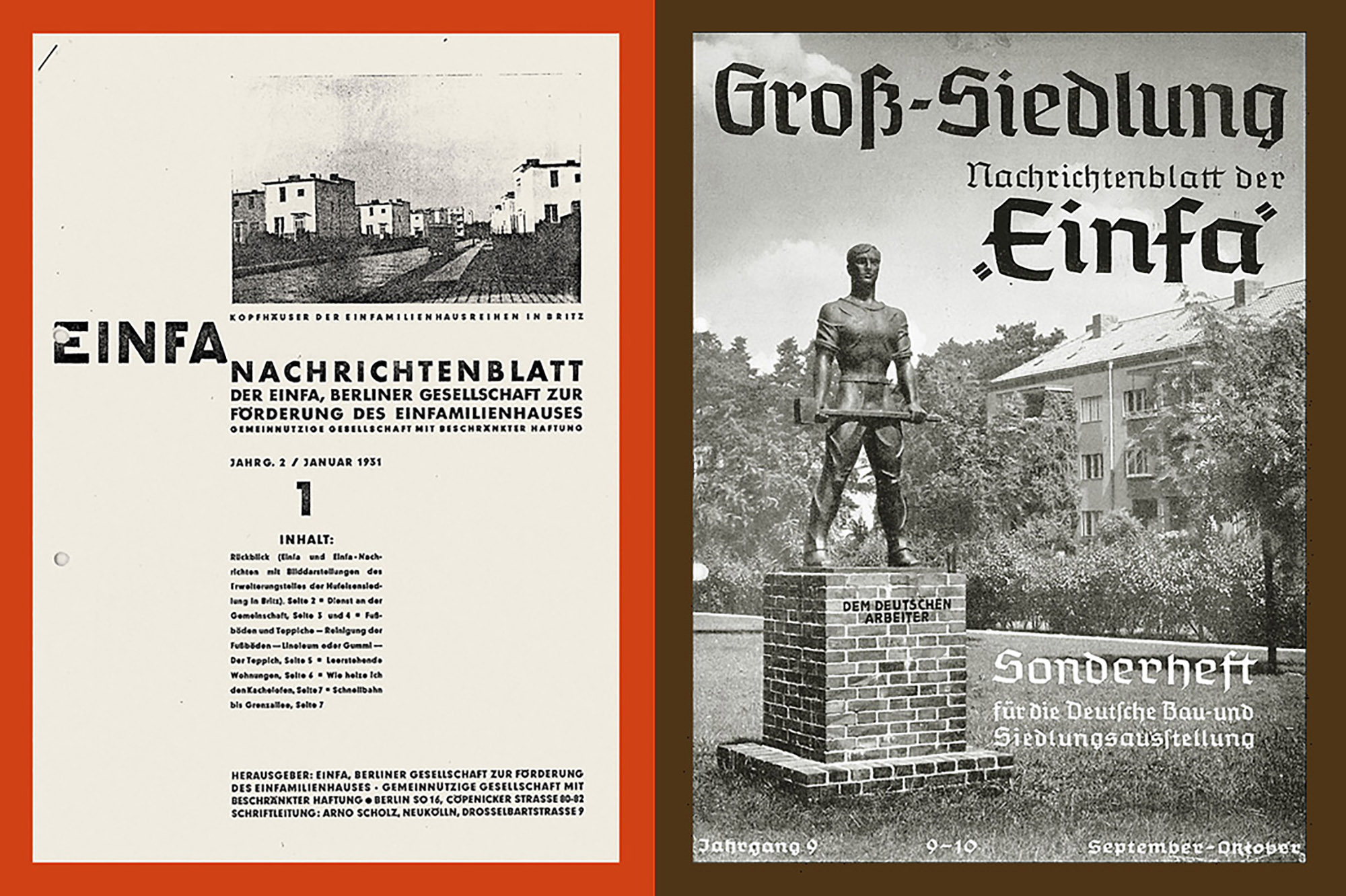 Sonderausstellung „Von Gestaltungsvorschlägen zur NS-Propaganda – Die Mietermagazine von EINFA und GEHAG 1930–1939“